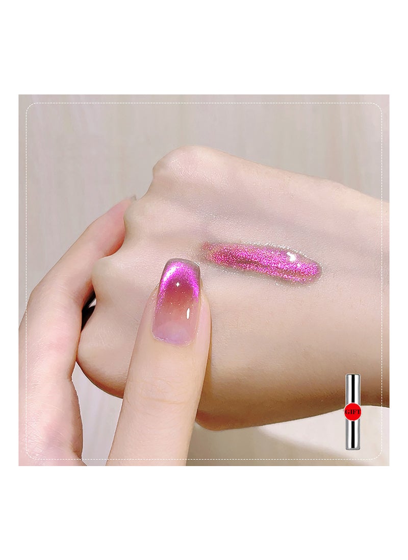Miss Gooey - Nail Polish Kit Gel Nail Polish Cat Eye Glitter with Magnetic Stick Kit Super Shiny Color Long Lasting UV LED Needs Quick Drying Magnetic Art Manicure DIY At Home Soak for Women - Image 1