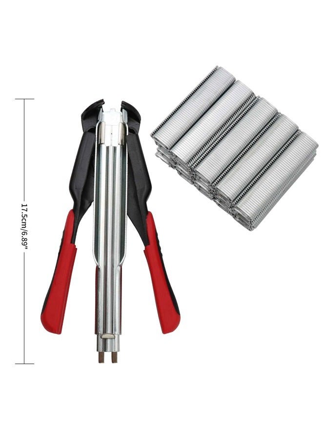 NOMAL Spring Loaded Hog Ring Pliers Kit with 2500pcs Hog Rings Automatic Fencing Manual Pliers Fastening Clamp Installation Equipment Tool for Chicken Rabbit Pet cage Seal Bag Car Cushion - Image 2