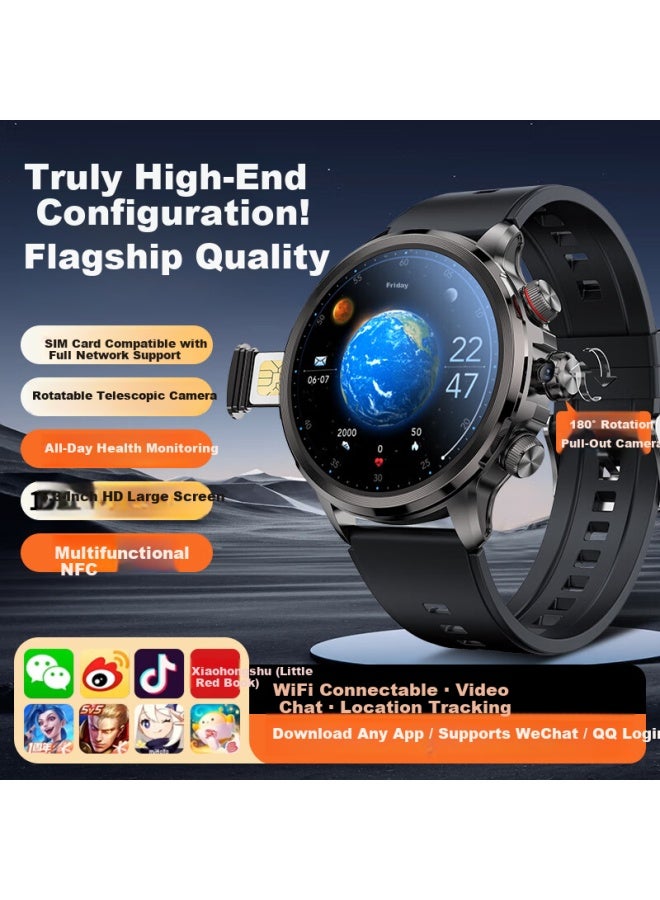 Divo Smart Phone Watch With Sim Card Slot 5g Full Network Support App Downloadable High Configuration Camera Waterproof Outdoor Sports Bracelet For Middle School, High School, Youth, And Adults - Image 1