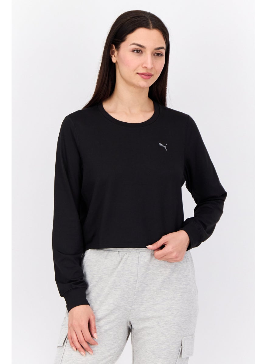 PUMA Women Sportswear Fit Long Sleeves Training Sweatshirt, Black  - Image 1