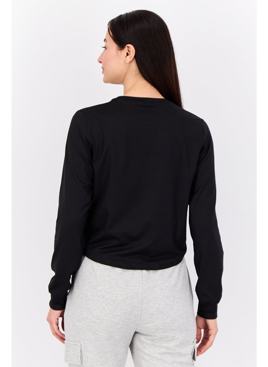 PUMA Women Sportswear Fit Long Sleeves Training Sweatshirt, Black  - Image 3