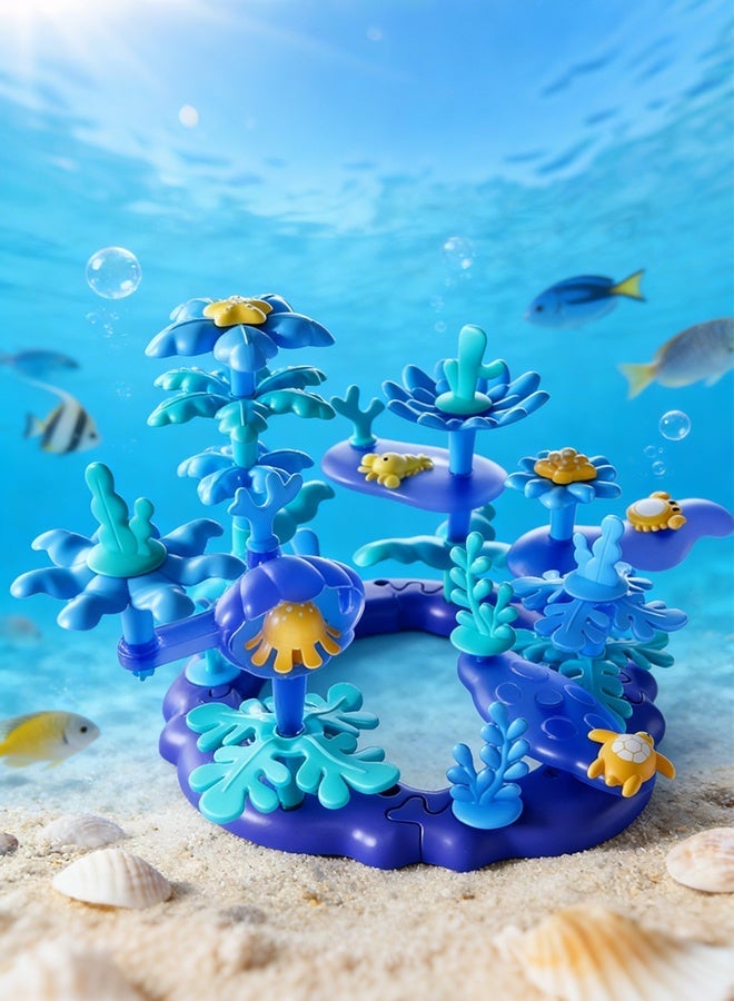 بيتوبي طقم ألغاز مكعبات بناء بحريّ ذاتي الصنع مكوّن من 35 قطعة – لعبة إبداعية تعليمية (STEM) للأطفال والمراهقين والبالغين لتعزيز التفكير المنطقي والخيال - Image 1