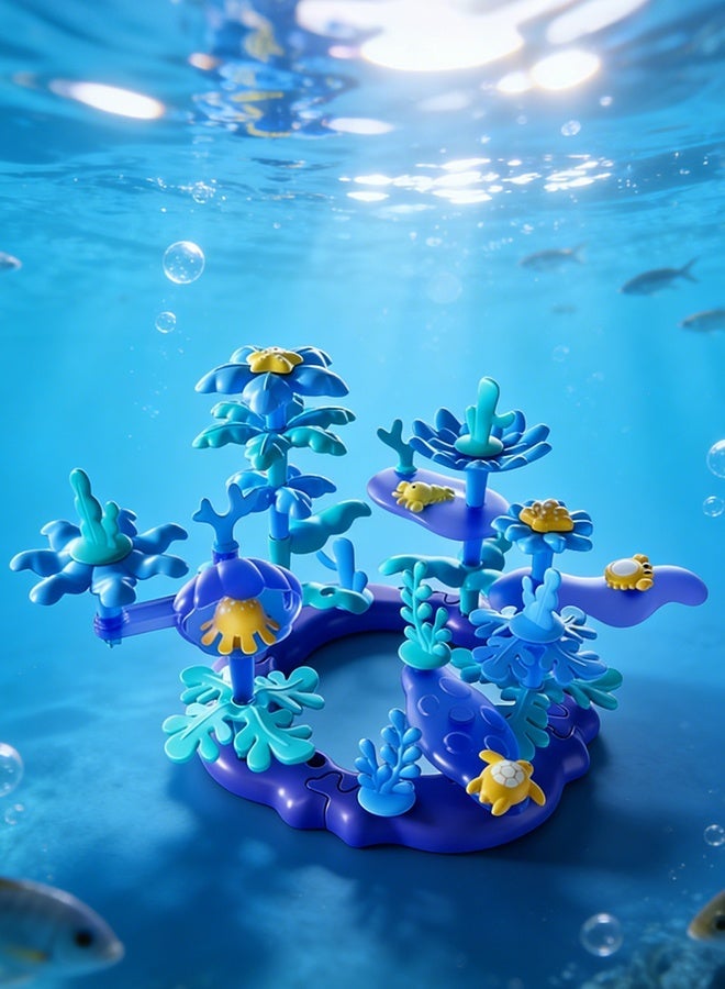 بيتوبي طقم ألغاز مكعبات بناء بحريّ ذاتي الصنع مكوّن من 35 قطعة – لعبة إبداعية تعليمية (STEM) للأطفال والمراهقين والبالغين لتعزيز التفكير المنطقي والخيال - Image 2