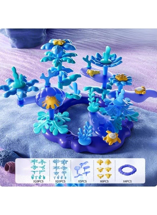 بيتوبي طقم ألغاز مكعبات بناء بحريّ ذاتي الصنع مكوّن من 35 قطعة – لعبة إبداعية تعليمية (STEM) للأطفال والمراهقين والبالغين لتعزيز التفكير المنطقي والخيال - Image 3