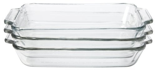 Anchor Hocking 2-Quart Oven Basics Glass Sculpted Baking Dish, Set of 3 - Image 4