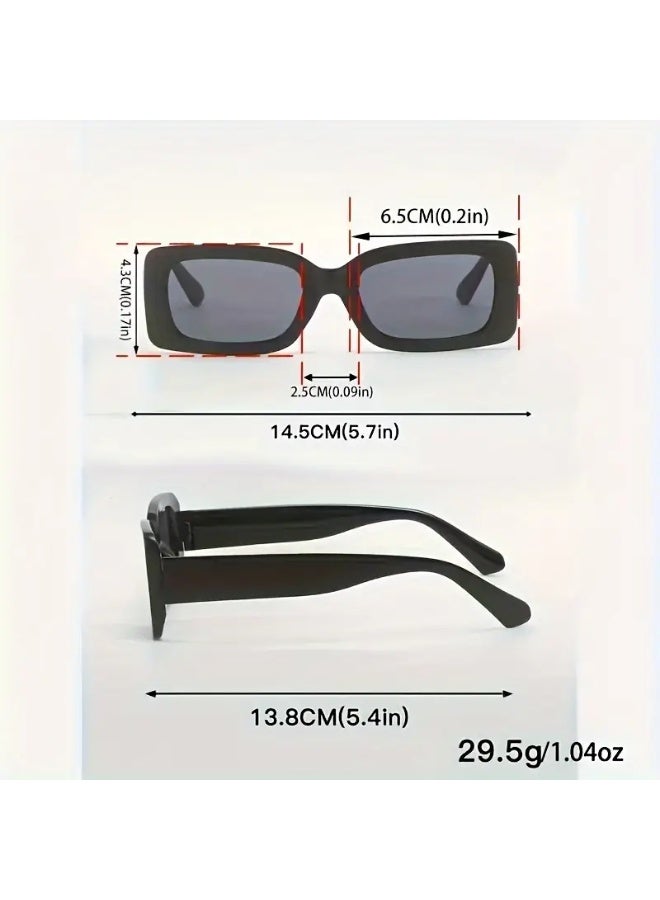 Goolsky 4pcs Women's Cat-Eye - Classic Black Decorative Eyewear with Lightweight Plastic Hinges, Fashionable Non- Glasses for Casual Outings, & Daily Use (Includes eyeglass case),sunglasses - Image 2