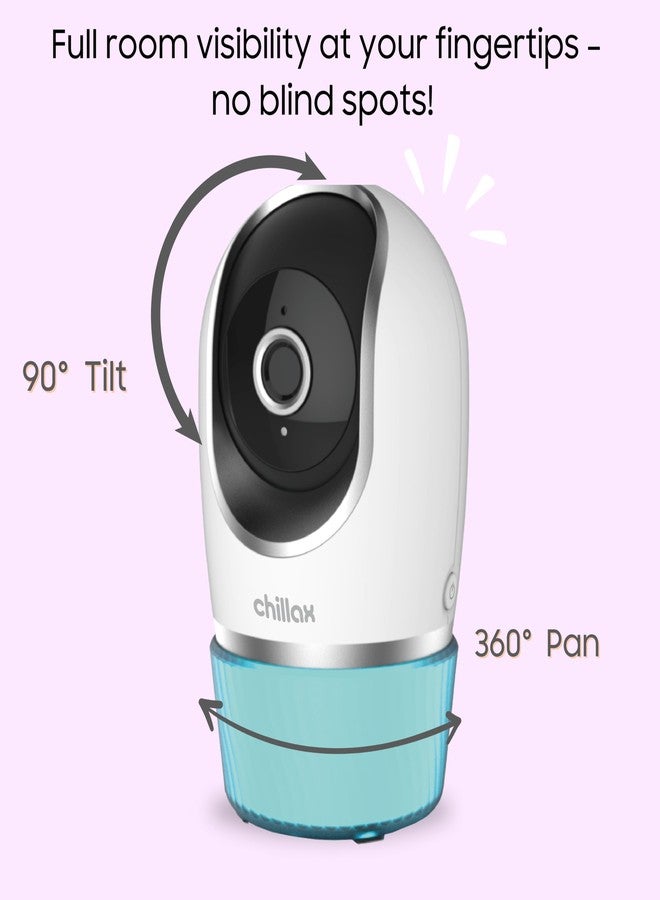 CHILLAX DM568 Video Baby Monitor - 2K QHD Baby Monitor with Camera and Audio w/Remote Pan‑Tilt‑Zoom, 5″ 720p Color Screen, Auto Dimming LED, Night Light & Sleep Trainer, Wi‑Fi/Non‑Wi‑Fi Viewing - Image 5