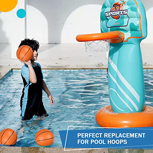 Dilabnba 6 Mini Orange Basketballs for Basketball Hoop Over The Door Kids Replacement Bouncy Beach Balls for Pool Indoor Outdoor Basketballs Sport Game Gift for Boy Girl 6 PCS - Image 5