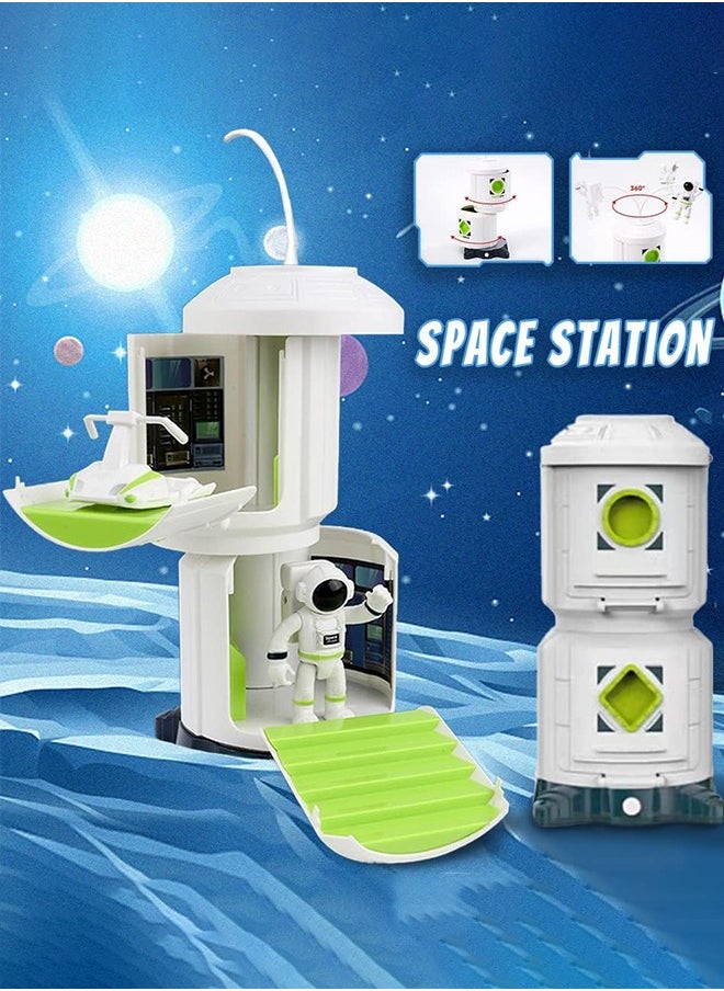 Garlo - 4-in-1 Space Toy Set: Space Shuttle, Space Capsule, Space Rover, Space Station, 3 Astronauts Figure, , Spaceship Rocket Toys for Any Interstellar Mission Adventure (4-in-1) - Image 1