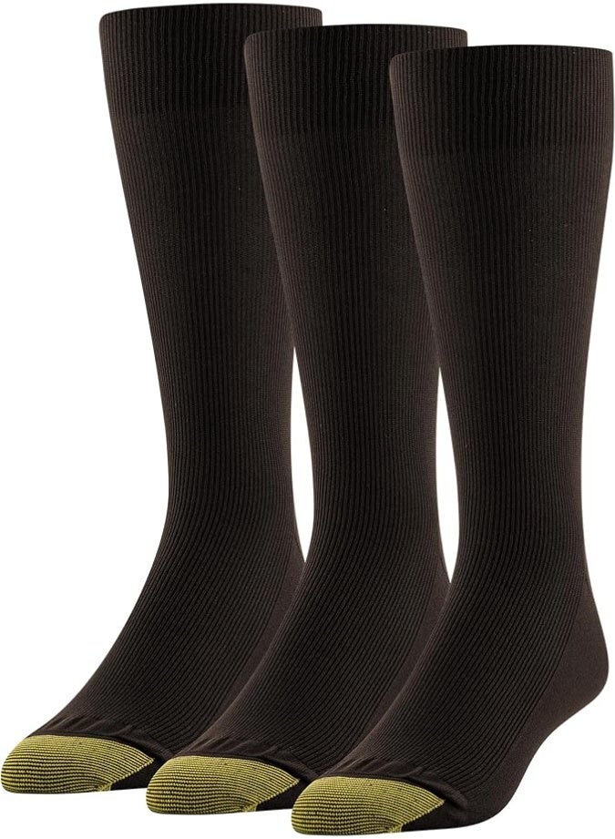 GOLDTOE Men's Metropolitan Crew Dress Socks, 3-Pairs - Image 1