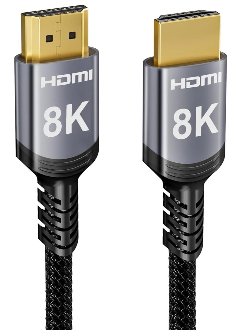 كابل HDMI 2.1 بدقة 8K بطول 20 متر – سرعة عالية 48 جيجابت/ثانية – يدعم 8K@60Hz و4K@240Hz وHDR10+ وeARC وDTS:X – مناسب للتلفزيون، الكمبيوتر، السماعات، والبث  - Image 1