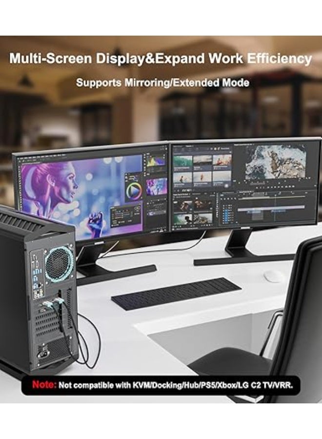 كابل HDMI 2.1 بدقة 8K بطول 20 متر – سرعة عالية 48 جيجابت/ثانية – يدعم 8K@60Hz و4K@240Hz وHDR10+ وeARC وDTS:X – مناسب للتلفزيون، الكمبيوتر، السماعات، والبث  - Image 3