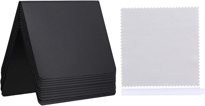 Erasable Desktop Chalkboard Sign Holder Small V Shape Name Tag Display Size 10.00X6.70X5.00CM - Image 1