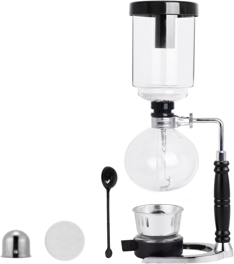 YUCHENGTECH ماكينة صنع القهوة بالسيفون الزجاجي من - من نوع القدر الفراغي Technica Syphon (سعة 5 أكواب، 600 مل) - Image 1
