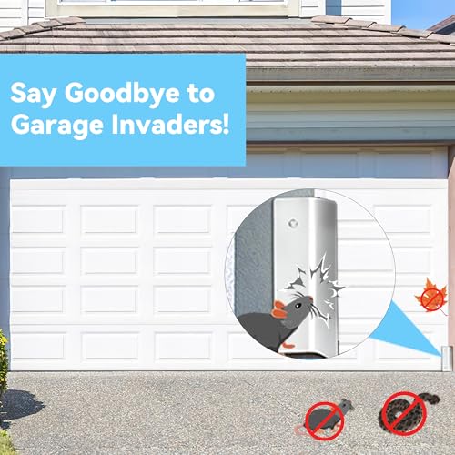 GOVIICTRICH 2 Pcs Garage Door Mouse Guard - Garage Door Seal Guards Rustproof Side Seal - ONE-TIME Install Blocks Rats/Snakes/Leaves/Moisture - Heavy Duty for Residential & Commercial Use (2 Pack) - Image 5