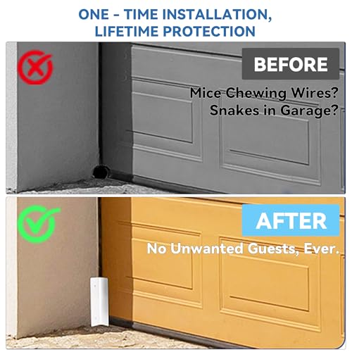 GOVIICTRICH 2 Pcs Garage Door Mouse Guard - Garage Door Seal Guards Rustproof Side Seal - ONE-TIME Install Blocks Rats/Snakes/Leaves/Moisture - Heavy Duty for Residential & Commercial Use (2 Pack) - Image 3