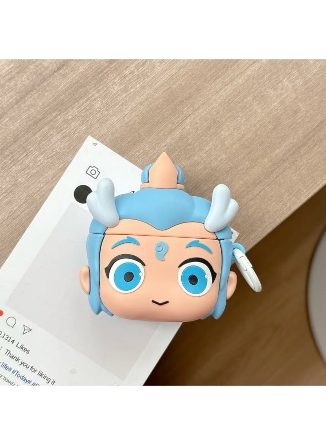 Suitable For AirPods4 Generation For Apple Headphone Case Pvc Creative Internet Celebrant AirPods Pro2 Headphone Case-Color:Blue Ao Bing-Applicable Models:Airpods 4th Generation - Image 1