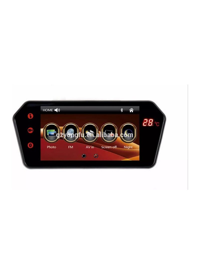 SHEZA STAR - Universal Car 7" Inch 1080P HD Touch Screen Multi Function Rearview Mirror Monitor Contact USB/TF Bluetooth MP5 - Image 1