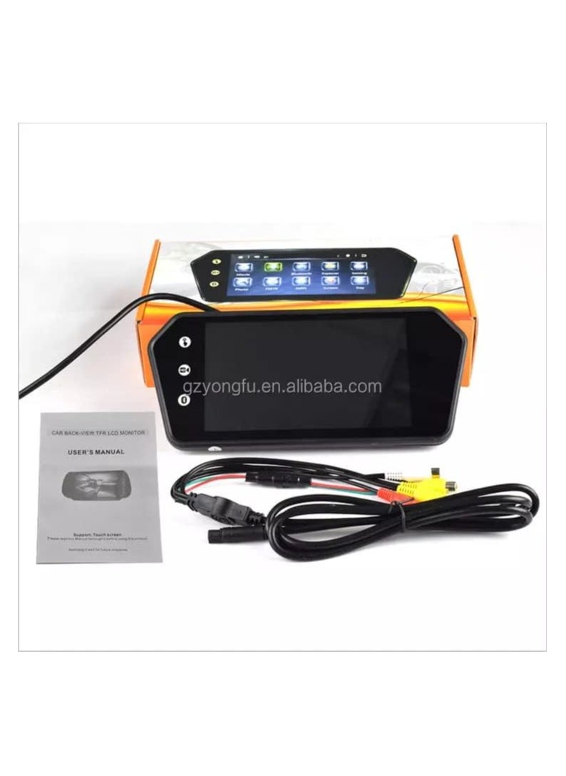 SHEZA STAR - Universal Car 7" Inch 1080P HD Touch Screen Multi Function Rearview Mirror Monitor Contact USB/TF Bluetooth MP5 - Image 1