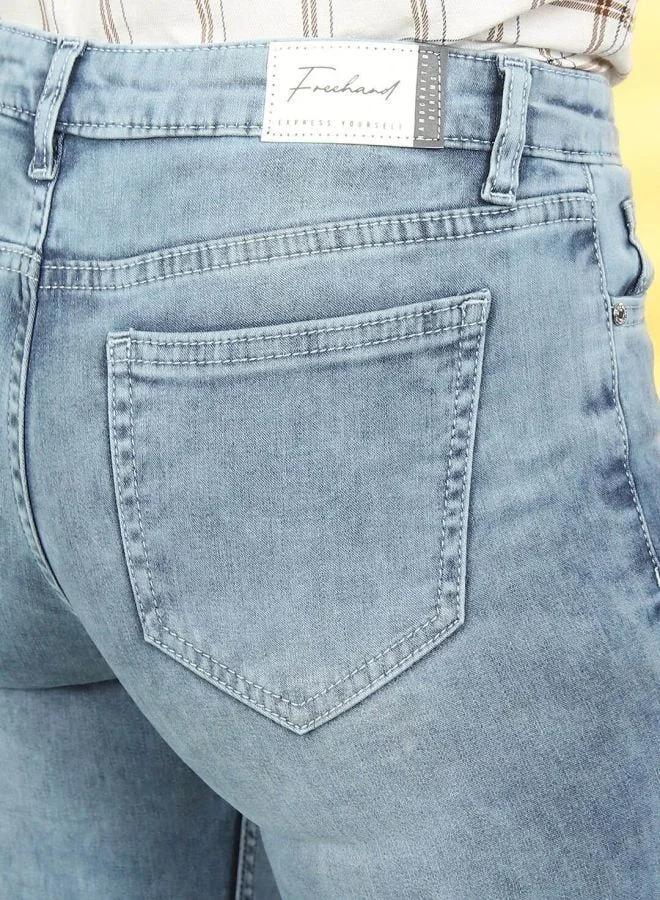 Freehand  Women Skinny Fit Solid Mid Rise Jeans  | Best Price UAE