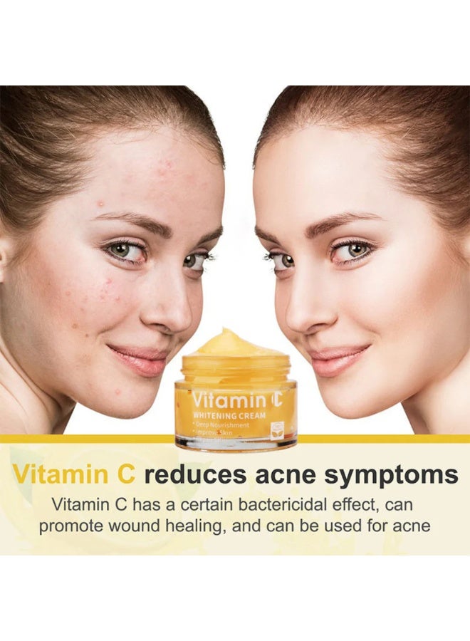 CKTUING Vitamin C Whitening Face Cream 50g – Anti-Wrinkle, Dark Spot Corrector, Deep Moisturizing & Brightening Cream for Even Tone, Firming & Smooth for All Skin Type - Image 5