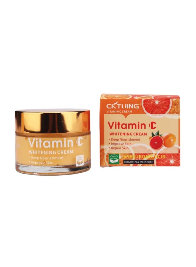 CKTUING Vitamin C Whitening Face Cream 50g – Anti-Wrinkle, Dark Spot Corrector, Deep Moisturizing & Brightening Cream for Even Tone, Firming & Smooth for All Skin Type - Image 1