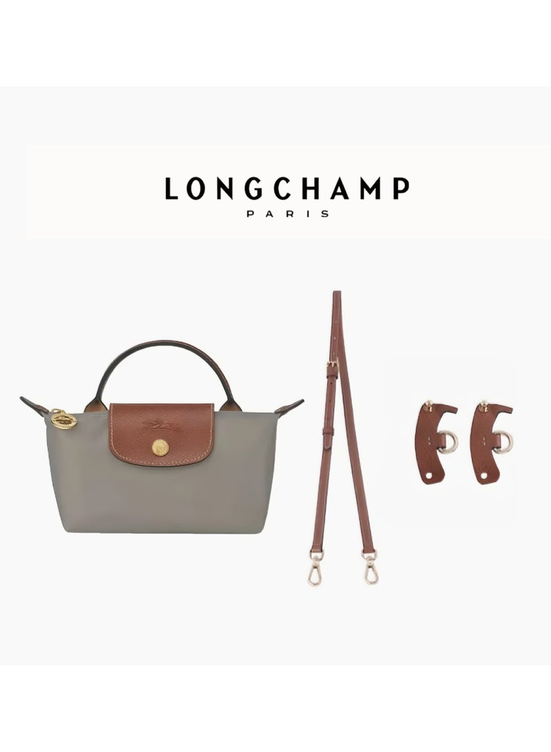 لونج شامب Longchamp Le Pliage مصغر حزام الكتف أزياء النساء الكلاسيكية متعددة الاستعابات حقيبة صغيرة ماكياج، حقيبة يد، حقيبة كتف، حزام كتف - Image 1