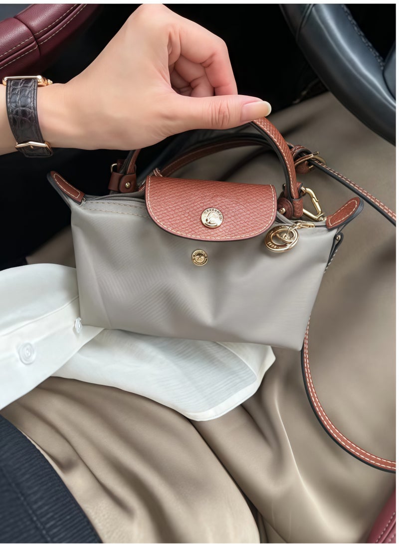 لونج شامب Longchamp Le Pliage مصغر حزام الكتف أزياء النساء الكلاسيكية متعددة الاستعابات حقيبة صغيرة ماكياج، حقيبة يد، حقيبة كتف، حزام كتف - Image 2