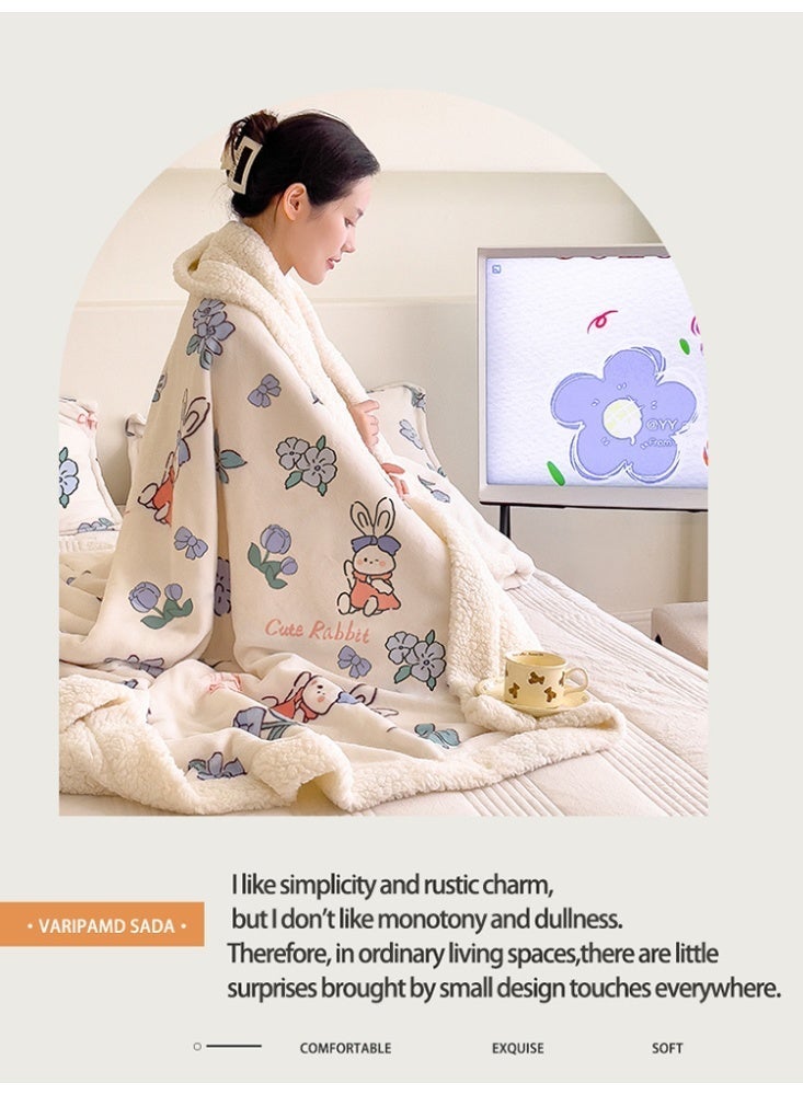 نامالو بطانية من الصوف المخملي، سميكة، فائقة النعومة، مناسبة لسرير المنزل، المكتب، الشال، الأريكة، القيلولة، بطانية سكن الطلاب - Image 5