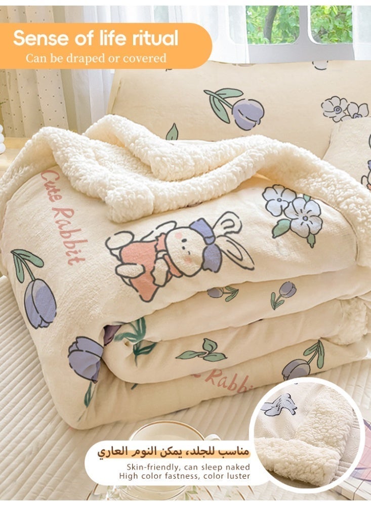 نامالو بطانية من الصوف المخملي، سميكة، فائقة النعومة، مناسبة لسرير المنزل، المكتب، الشال، الأريكة، القيلولة، بطانية سكن الطلاب - Image 1