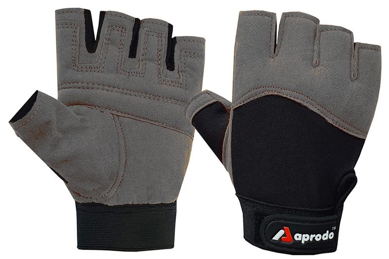 Aprodo Beginner Weight Lifting Gym Gloves, Free Size (Grey) - Image 1