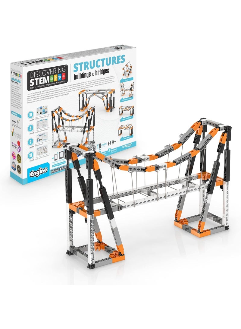Engino- STEM Toys, Structures, Buildings & Bridges, Building Toys for Kids 9+, STEM Projects, Creative Engineering Kit, Gifts for Boys & Girls (9 Model Options) - Image 1