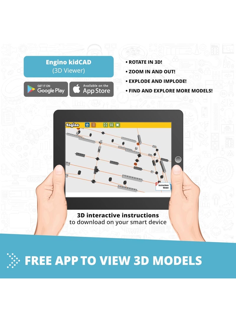 Engino- STEM Toys, Structures, Buildings & Bridges, Building Toys for Kids 9+, STEM Projects, Creative Engineering Kit, Gifts for Boys & Girls (9 Model Options) - Image 2