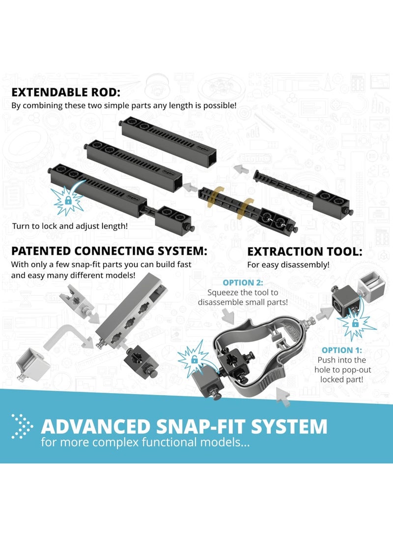 Engino- STEM Toys, Structures, Buildings & Bridges, Building Toys for Kids 9+, STEM Projects, Creative Engineering Kit, Gifts for Boys & Girls (9 Model Options) - Image 4