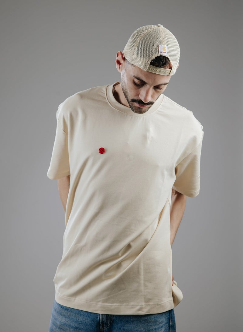 Snugface The Button Oversized Men's T-Shirts - Image 2
