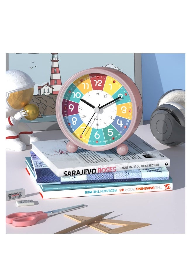 Generic - Children's Alarm Clock, Silent Alarm Clocks with Night Light, 3 Inch Cartoon Alarm Clock, Children's Sleep Trainer Clock, Battery Operated Alarm Clock for Children's Bedroom - Image 1