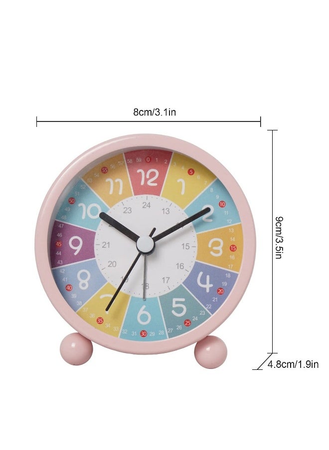 Generic - Children's Alarm Clock, Silent Alarm Clocks with Night Light, 3 Inch Cartoon Alarm Clock, Children's Sleep Trainer Clock, Battery Operated Alarm Clock for Children's Bedroom - Image 1