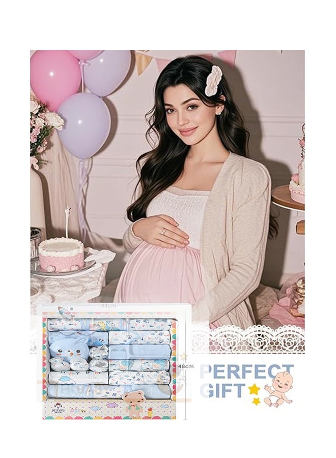Beauenty 18pcs Baby Gift Box, Newborn Clothing Set Baby Clothes Gift Set, Newborn Gift Set,Newborn Outfit Set Baby Gift Box for Boys and Girls - Image 5