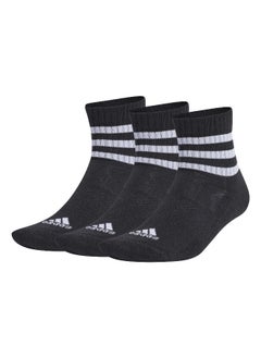Adidas adidas 3 stripes cushioned sportswear mid cut pair pack unisex ankle socks  - Image 1