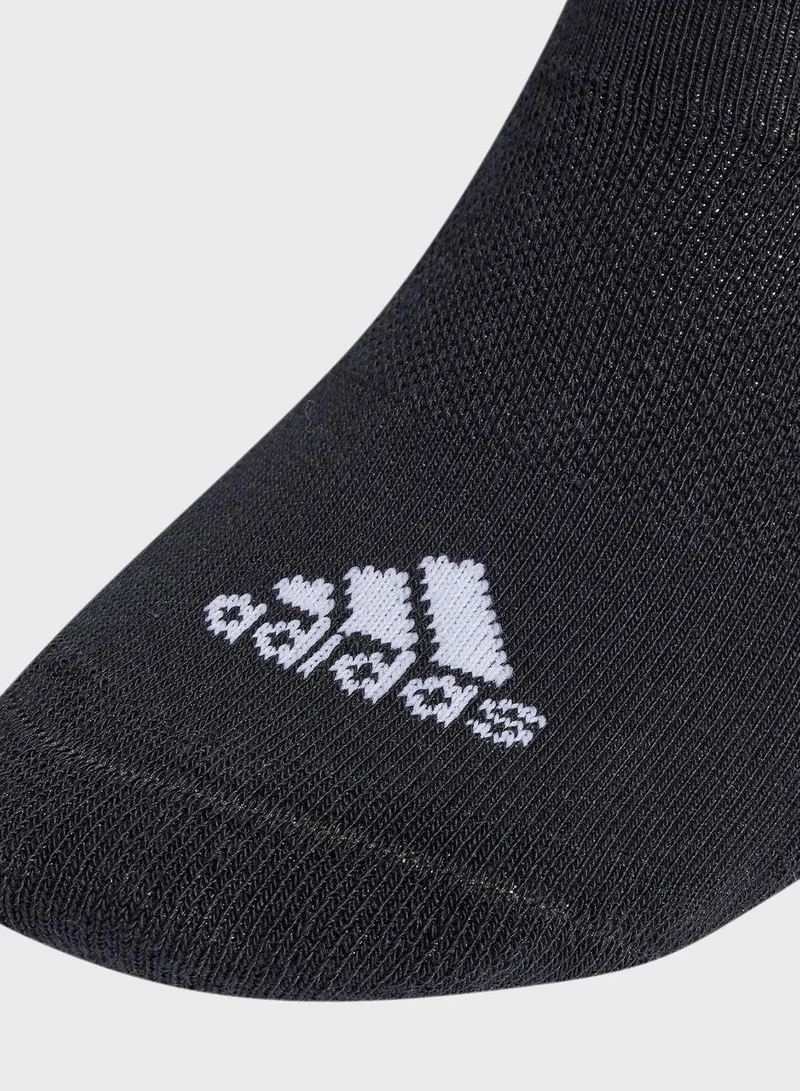 adidas جوارب تدريب سوداء للجنسين مقاس  - .