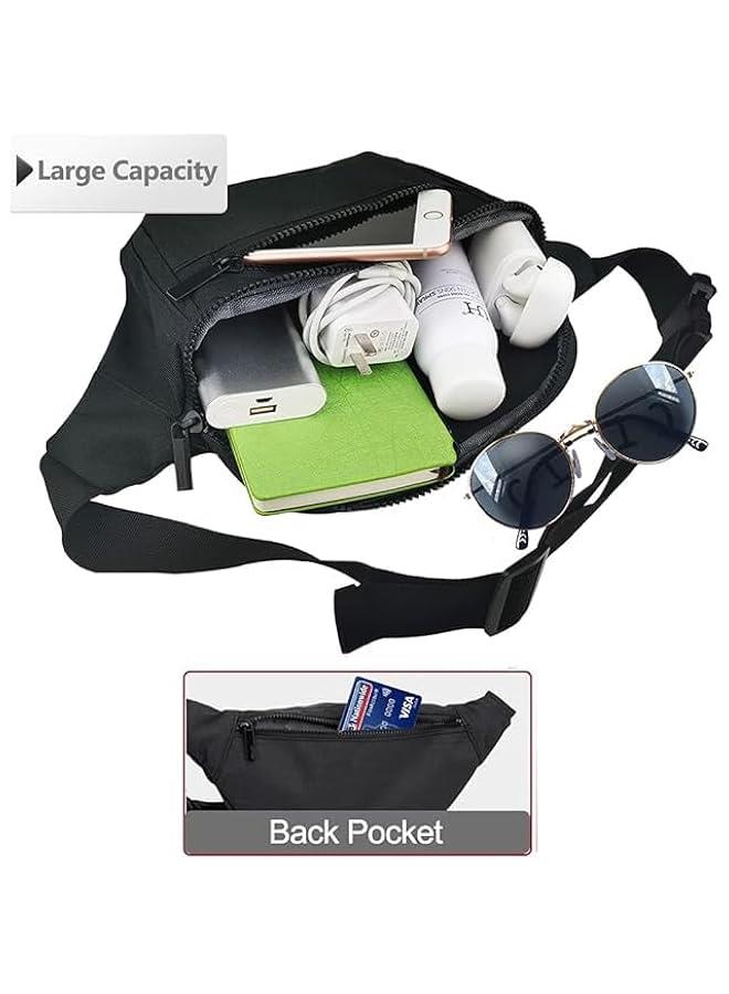 هوكور شنطة كروس فاني من بورتالوف مع 3 جيوب بسحاب، شنطة حزام للسفر والمشي والجري والمشي لمسافات طويلة وركوب الدراجات، سهلة الحمل، محفظة - Image 3