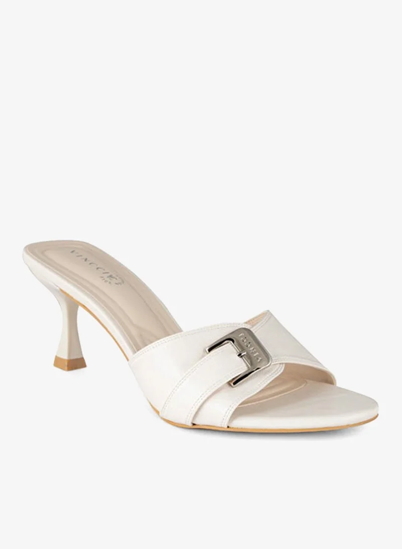 Vincci Beige Women One Strap Mid Heel Sandals for Women | Best Price UAE