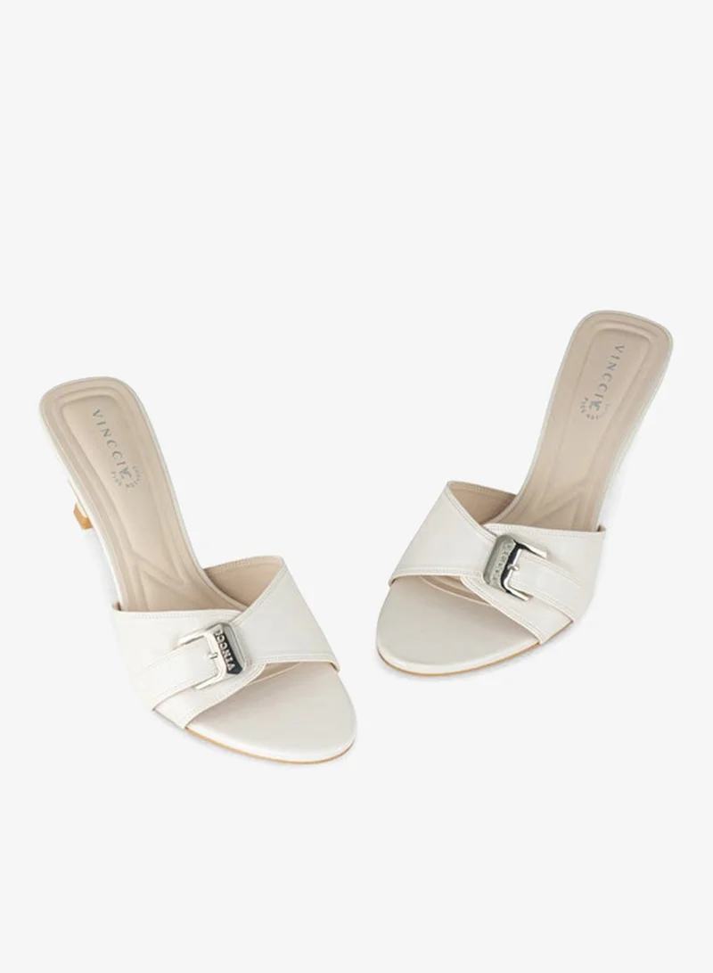 Vincci Beige Women One Strap Mid Heel Sandals for Women | Best Price UAE