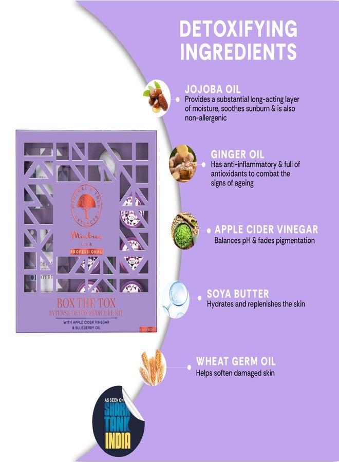 Mintree Tox Detox Manicure-Pedicure Kit (Lavender) - Complete Home Spa Pampering for Hands & Feet | Deep cleanse manicure pedicure | Natural manicure pedicure kit | Rejuvenate & Relax Your Hands & Feet with a Luxurious Detox - Image 3