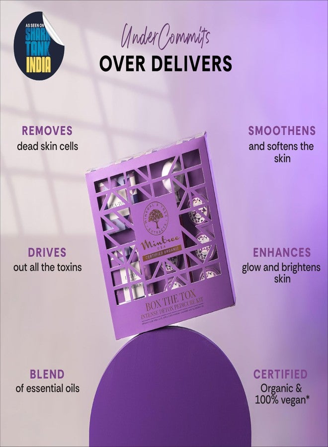Mintree Tox Detox Manicure-Pedicure Kit (Lavender) - Complete Home Spa Pampering for Hands & Feet | Deep cleanse manicure pedicure | Natural manicure pedicure kit | Rejuvenate & Relax Your Hands & Feet with a Luxurious Detox - Image 2