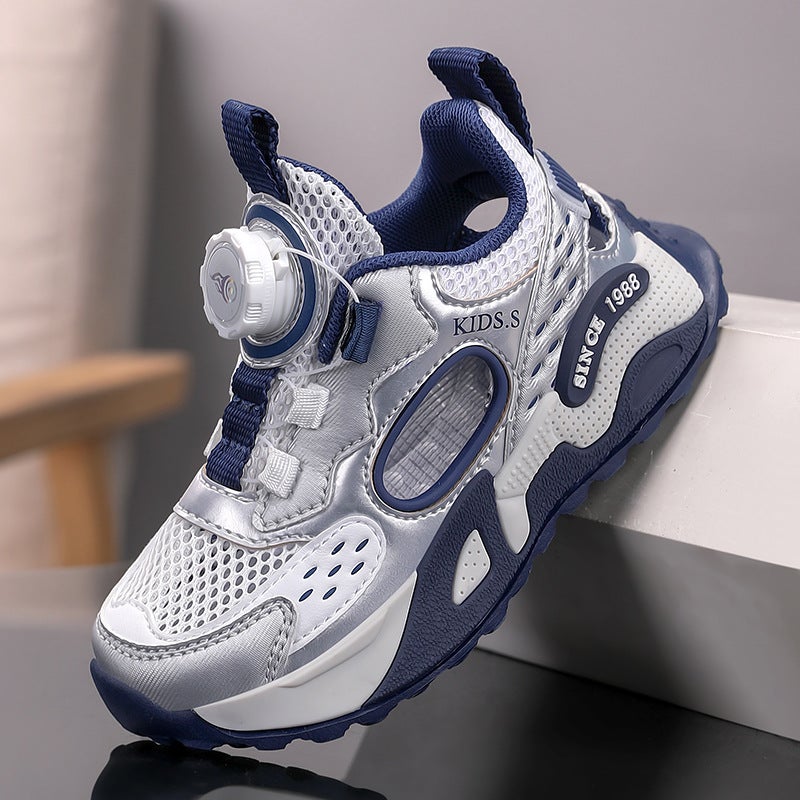 Boys And Girls Sports Shoes Summer Breathable Frame Shoes Button Shoes Non-Slip Wear-Resistant Breathable Lightweight Children'S Shoes - Image 1