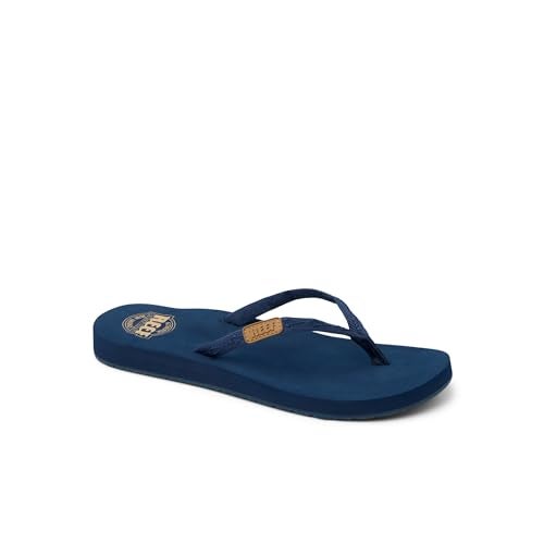 Reef Ginger Womens Beach Flip Flop, Soft Woven Strap Made From 100% Recycled PET, Navy, 10 - Image 2