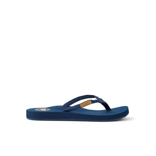 Reef Ginger Womens Beach Flip Flop, Soft Woven Strap Made From 100% Recycled PET, Navy, 10 - Image 4