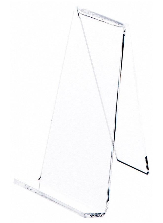 Plymor Clear Acrylic Book Easel with 1.125" Flat Ledge, 3.625" W x 4.25" D x 4.875" H (6 Pack)