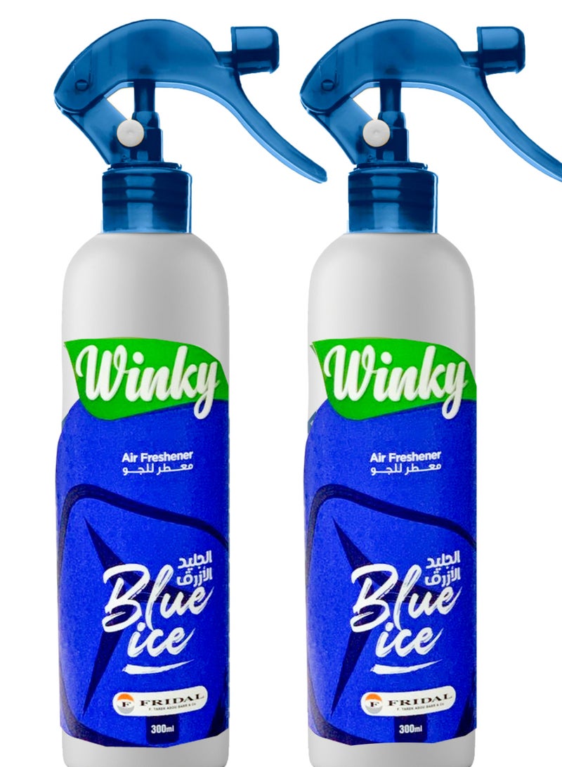 Winky Air Freshener Blue Ice -300Ml 2Pc